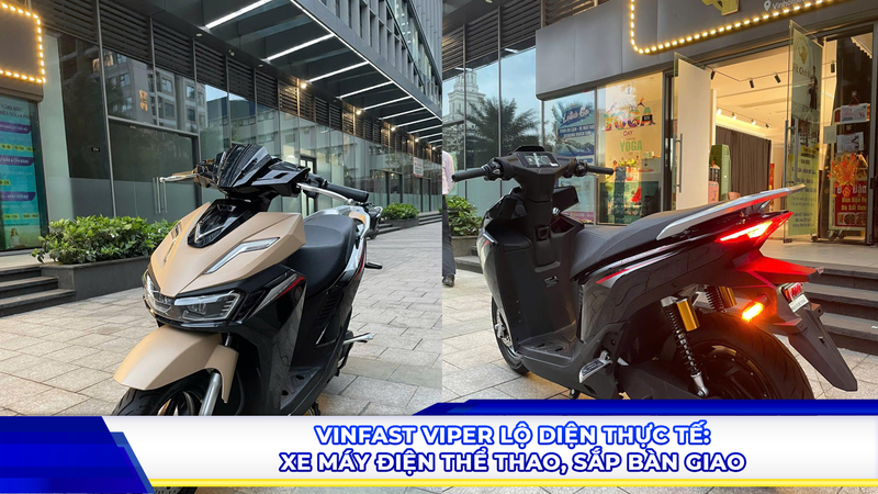 VinFast Viper lộ diện thực tế: Xe máy điện thể thao, sắp bàn giao